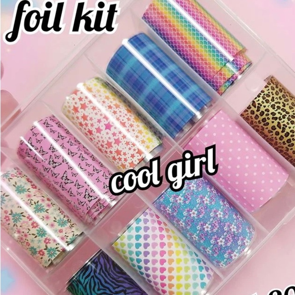 COOL GIRL Nail Foil Kit 1/$15, 2/$25, 3/$30, 4/$35.$5 each additional!